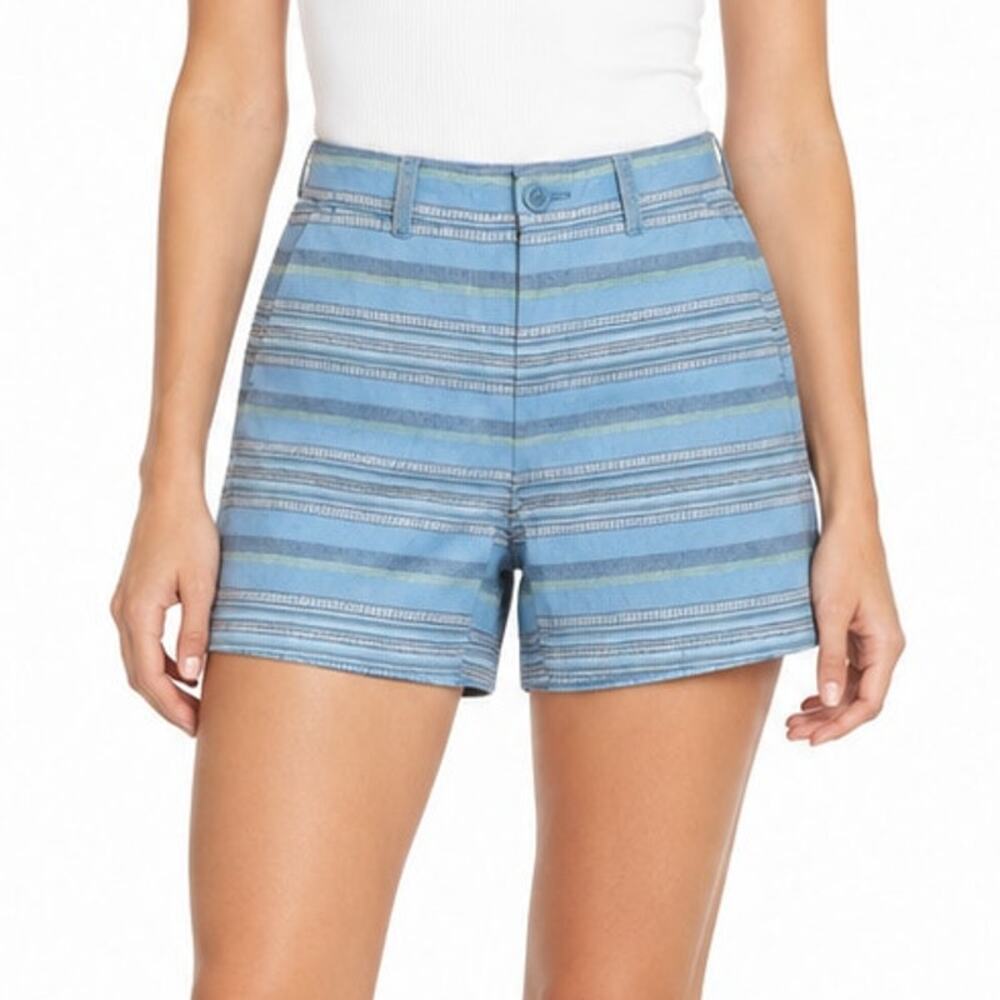 NWT LOFT Blue Striped Shorts Size 00